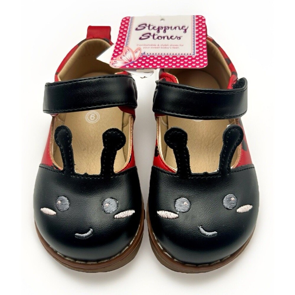 Cracker Barrel SG Stepping Stones Ladybug Mary Janes Viral TikTok Shoes NEW! 6Y